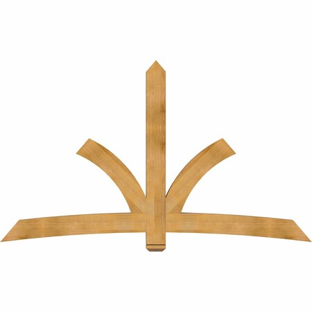 Ekena Millwork Davenport Rough Sawn Timber Gable Bracket, Western Red Cedar, 96"W x 56"H x 4"D x 6"F, 14/12 Pitch GBW096X56X0406DAV00RWR